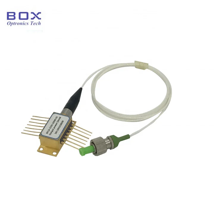 1550nm 100MW 100kHz smal linjebredde DFB laserdiode BTF med SM/PM -fiber